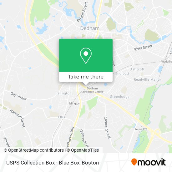 USPS Collection Box - Blue Box map