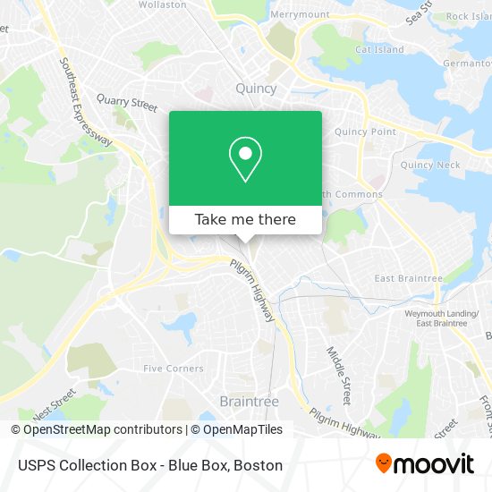 USPS Collection Box - Blue Box map