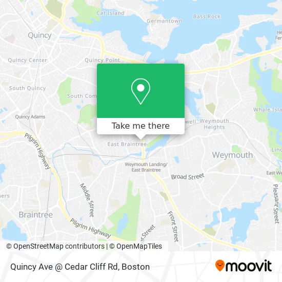 Quincy Ave @ Cedar Cliff Rd map