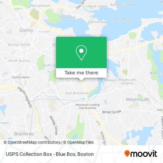 USPS Collection Box - Blue Box map