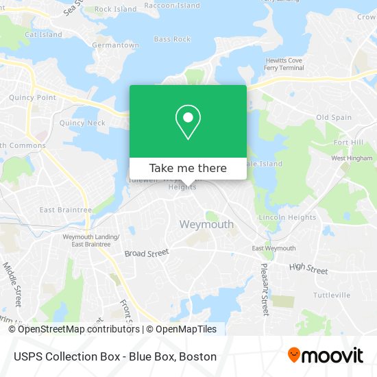 USPS Collection Box - Blue Box map