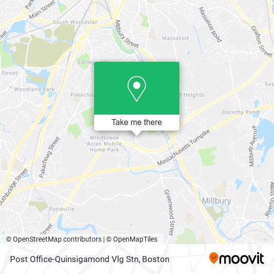 Mapa de Post Office-Quinsigamond Vlg Stn