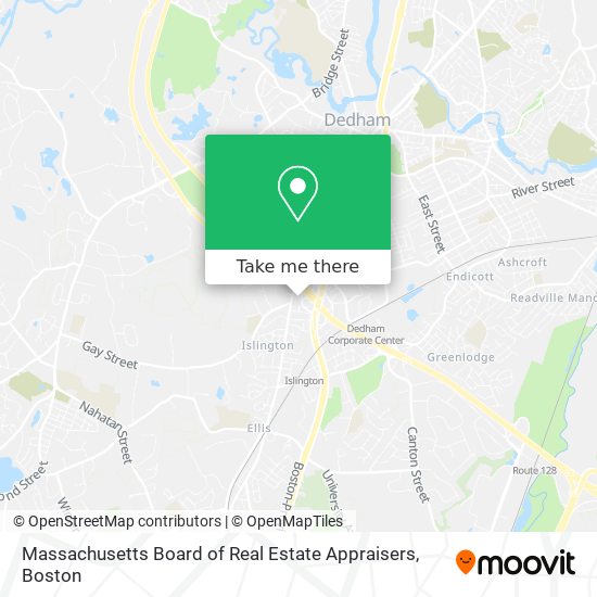 Massachusetts Board of Real Estate Appraisers map