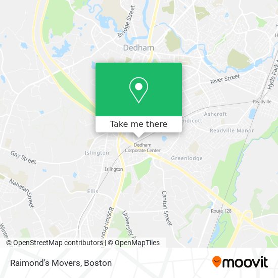 Raimond's Movers map