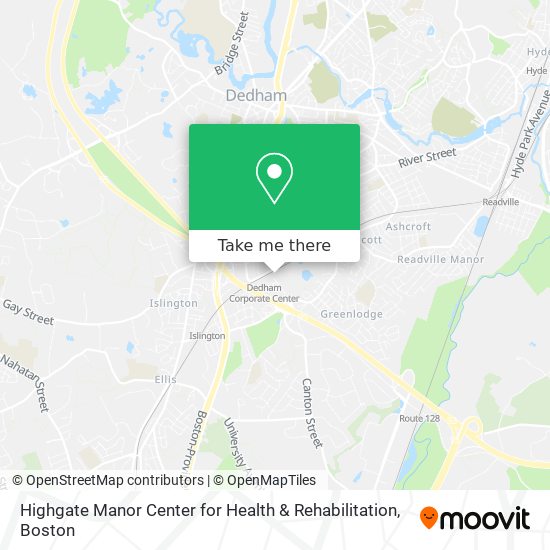 Highgate Manor Center for Health & Rehabilitation map
