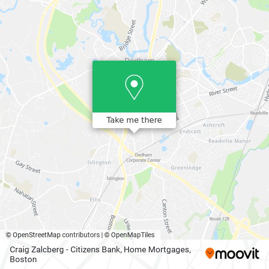 Craig Zalcberg - Citizens Bank, Home Mortgages map