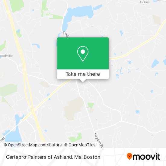 Certapro Painters of Ashland, Ma map