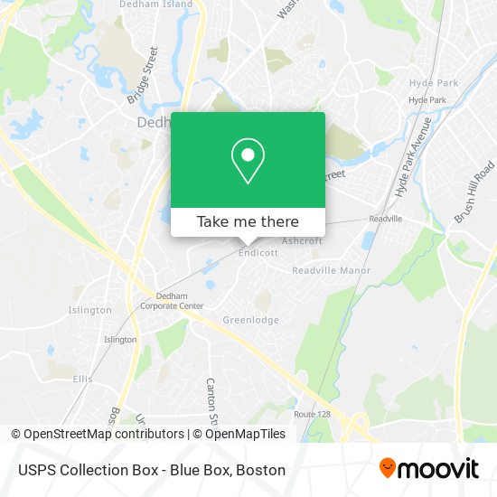 Mapa de USPS Collection Box - Blue Box