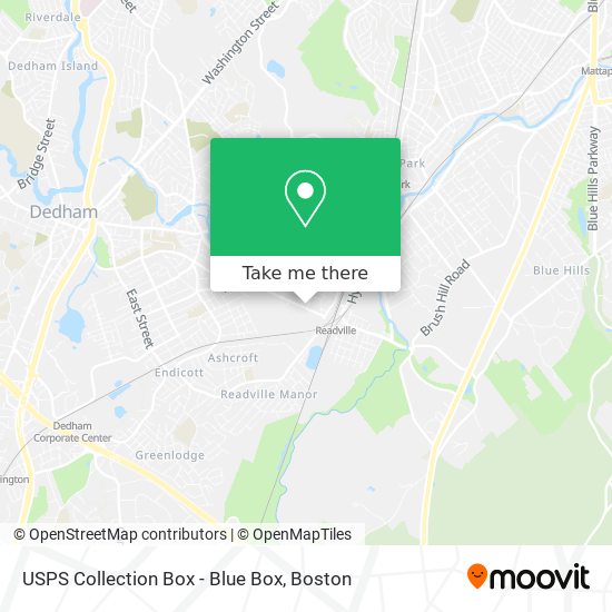 USPS Collection Box - Blue Box map