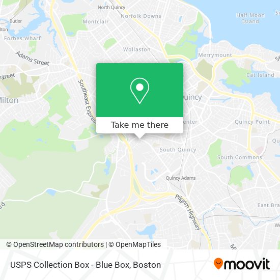 USPS Collection Box - Blue Box map