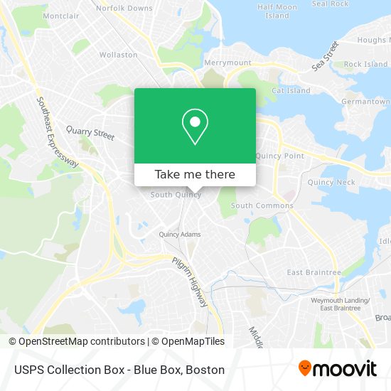 USPS Collection Box - Blue Box map