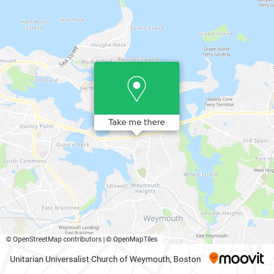 Mapa de Unitarian Universalist Church of Weymouth