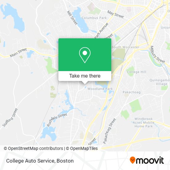 College Auto Service map