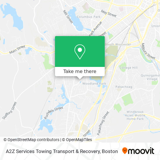 A2Z Services Towing Transport & Recovery map
