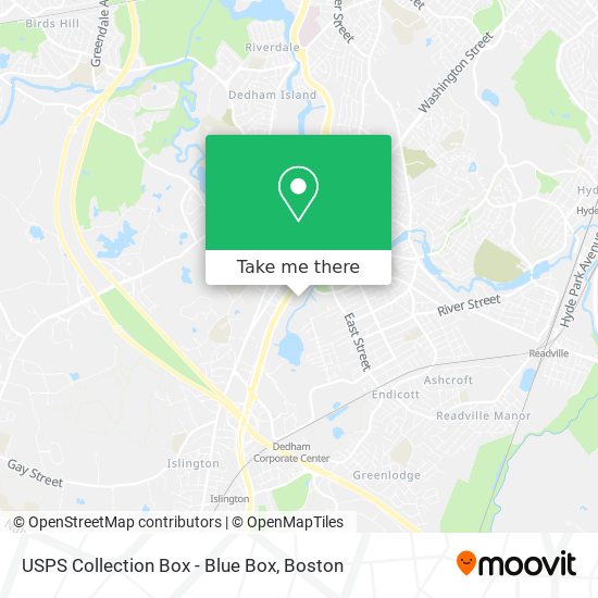 USPS Collection Box - Blue Box map