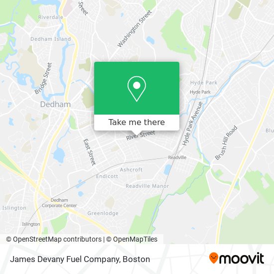 James Devany Fuel Company map