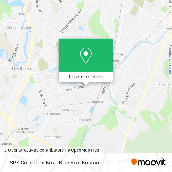 USPS Collection Box - Blue Box map