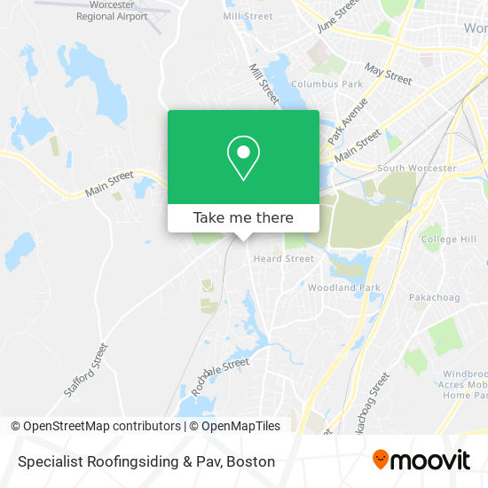 Specialist Roofingsiding & Pav map