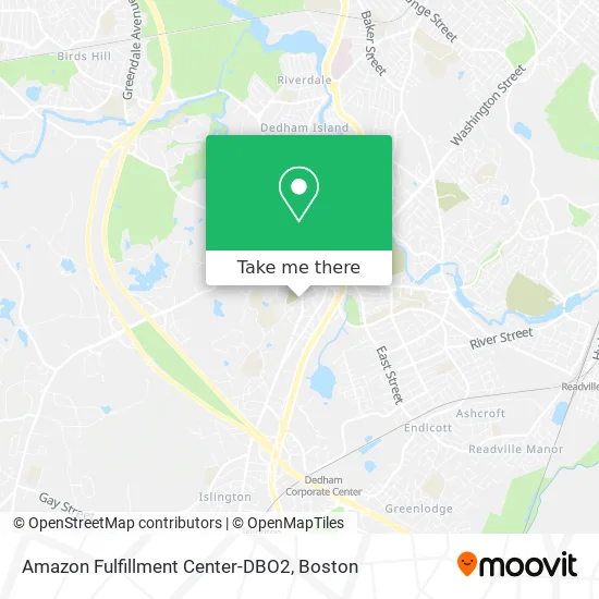 Amazon Fulfillment Center-DBO2 map