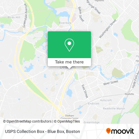 USPS Collection Box - Blue Box map