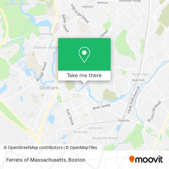 Mapa de Ferrets of Massachusetts