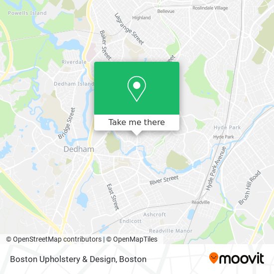 Mapa de Boston Upholstery & Design