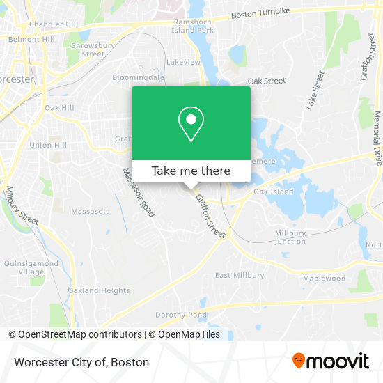 Worcester City of map