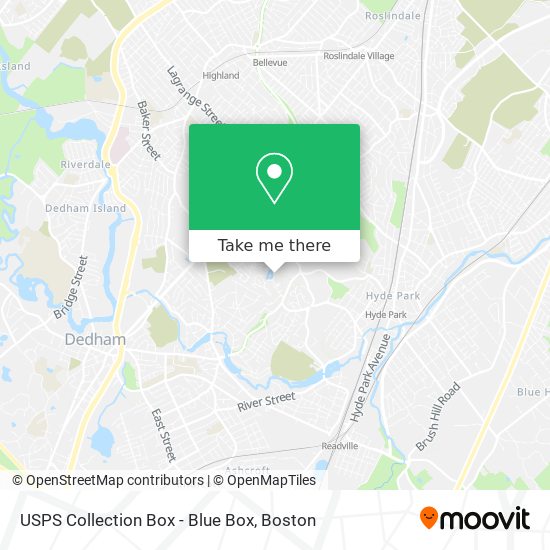 USPS Collection Box - Blue Box map