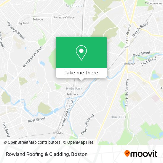 Rowland Roofing & Cladding map