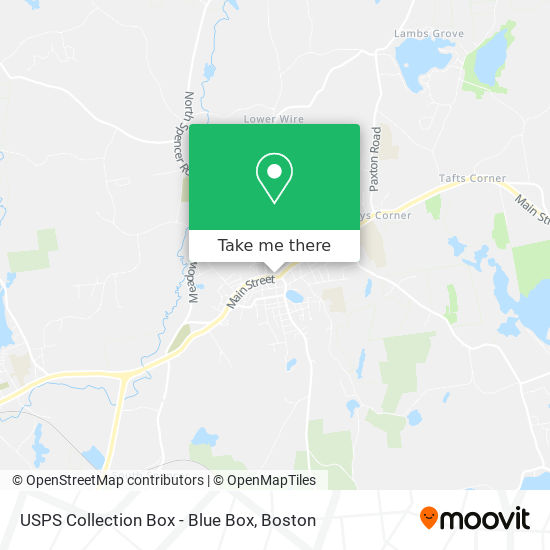 Mapa de USPS Collection Box - Blue Box