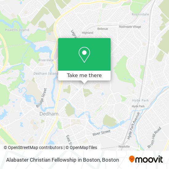 Alabaster Christian Fellowship in Boston map