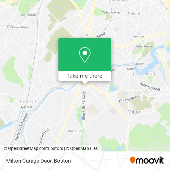 Milton Garage Door map