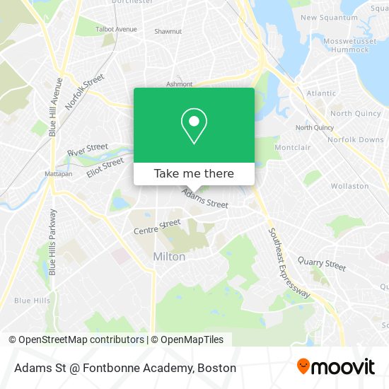 Adams St @ Fontbonne Academy map