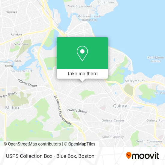 USPS Collection Box - Blue Box map