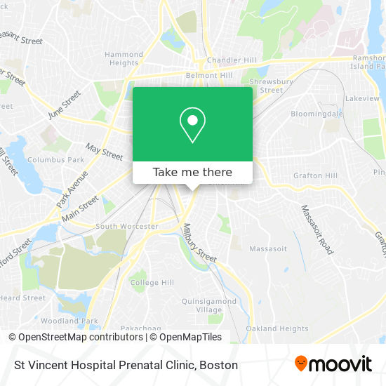 Mapa de St Vincent Hospital Prenatal Clinic