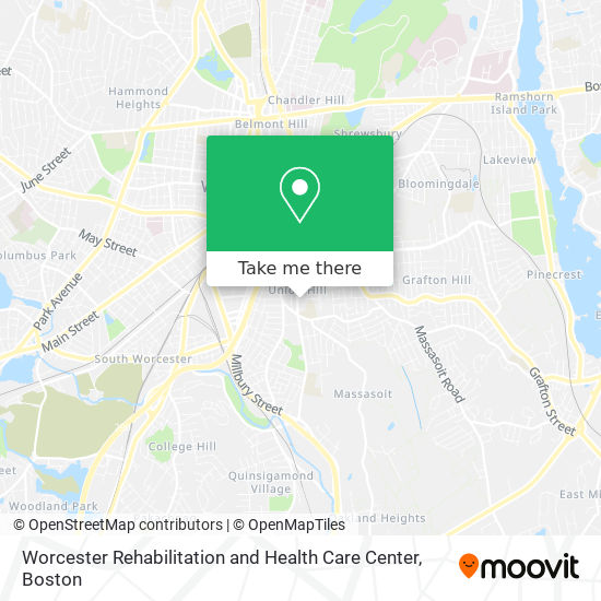 Worcester Rehabilitation and Health Care Center map