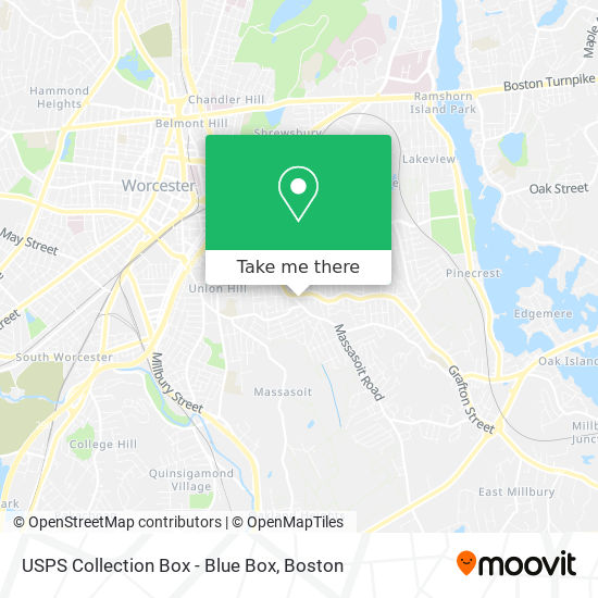 USPS Collection Box - Blue Box map