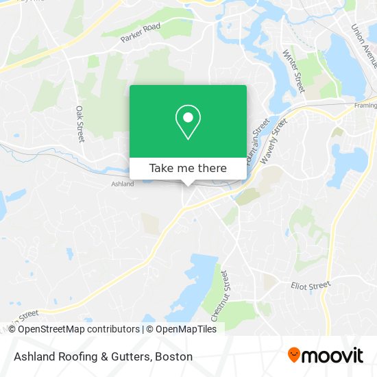 Ashland Roofing & Gutters map