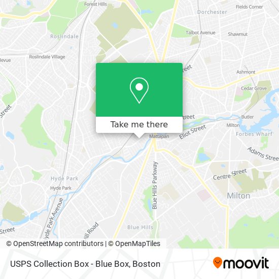 USPS Collection Box - Blue Box map