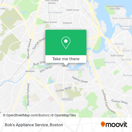 Bob's Appliance Service map