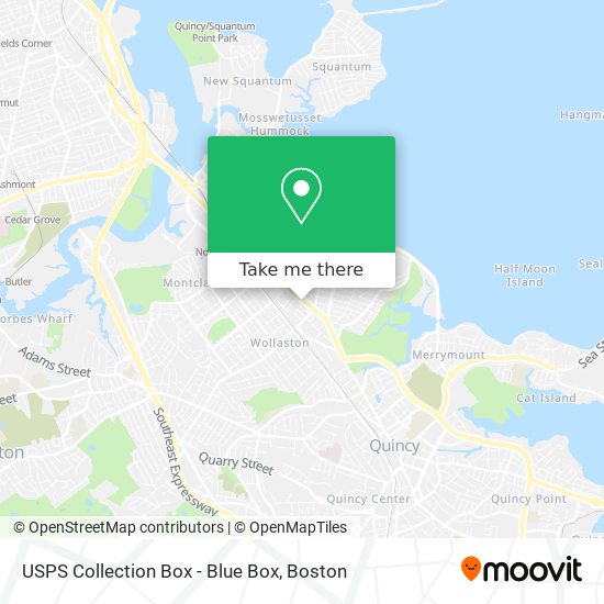 USPS Collection Box - Blue Box map