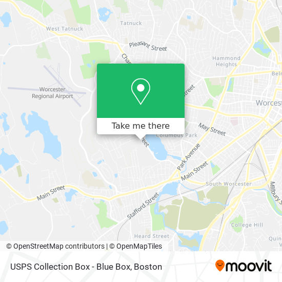 USPS Collection Box - Blue Box map