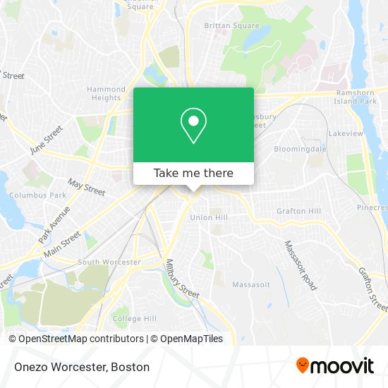 Onezo Worcester map