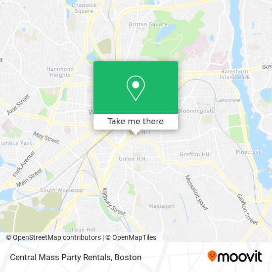Mapa de Central Mass Party Rentals