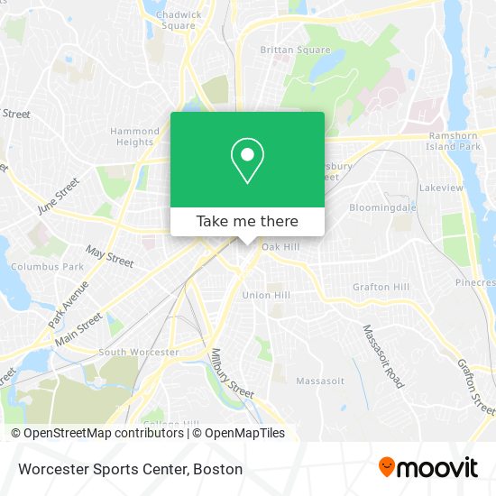 Mapa de Worcester Sports Center