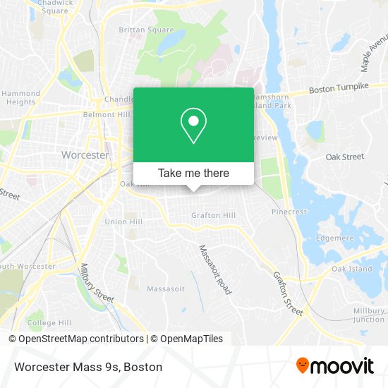 Mapa de Worcester Mass 9s