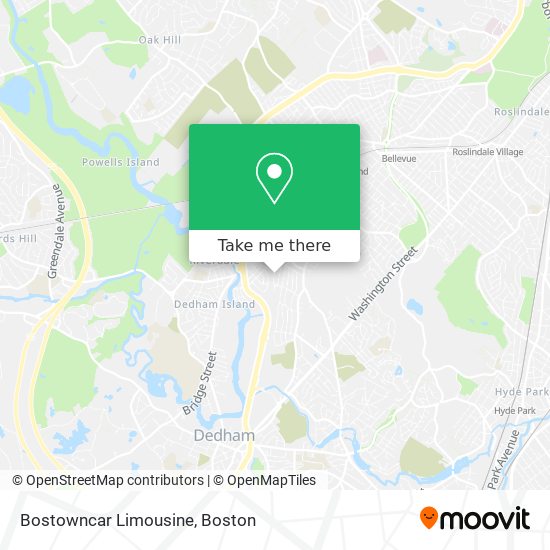 Bostowncar Limousine map