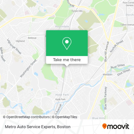 Mapa de Metro Auto Service Experts