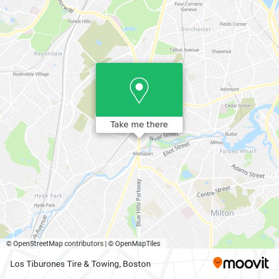 Los Tiburones Tire & Towing map