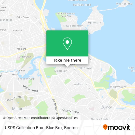 USPS Collection Box - Blue Box map